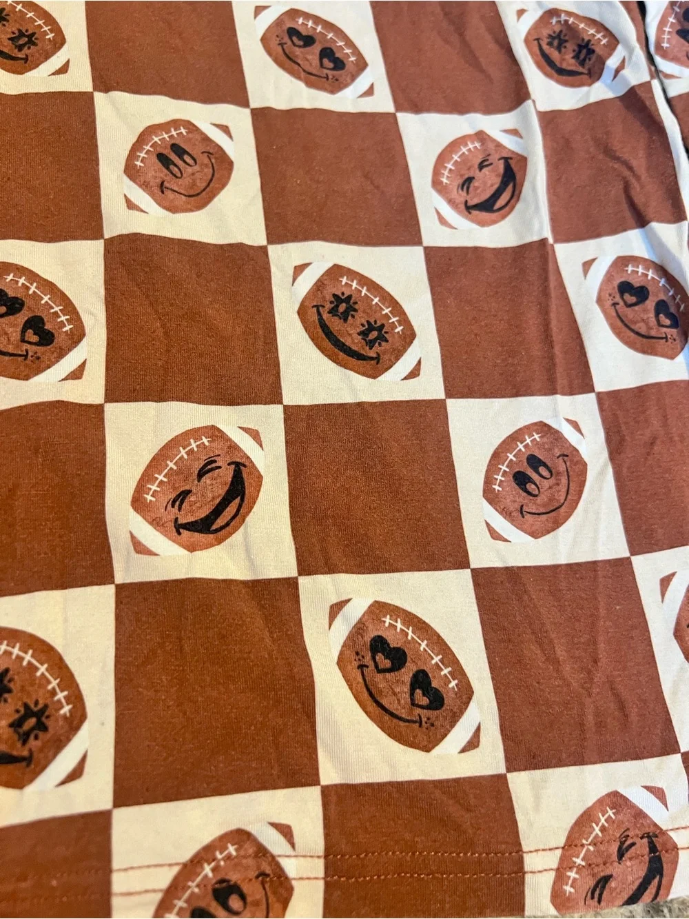 Fletch 2T Bamboo Checker Football Pajama Set